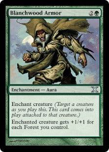 [253]【EN】【FOIL】ブランチウッドの鎧/Blanchwood Armor【10ED】[U][緑]