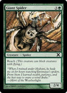 [267]【EN】【FOIL】大蜘蛛/Giant Spider【10ED】[C][緑]