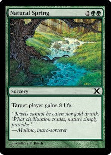 [281]【EN】【FOIL】自然の泉/Natural Spring【10ED】[C][緑]