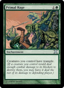 [286]【EN】【FOIL】怒りの発散/Primal Rage【10ED】[U][緑]