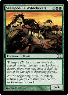 [300]【EN】【FOIL】暴走するヌー/Stampeding Wildebeests【10ED】[U][緑]