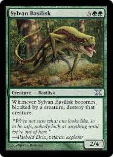 [301]【EN】【FOIL】森のバジリスク/Sylvan Basilisk【10ED】[U][緑]