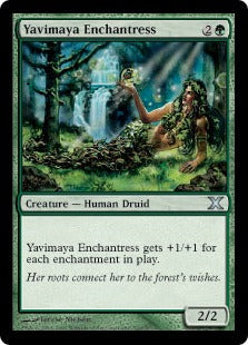 [310]【EN】【FOIL】ヤヴィマヤの女魔術師/Yavimaya Enchantress【10ED】[U][緑]