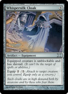 [345]【EN】【FOIL】囁き絹の外套/Whispersilk Cloak【10ED】[U][茶]