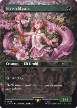 [805]【EN】【FOIL】■ボーダーレス■エルフの神秘家/Elvish Mystic【SLD】[P][緑]
