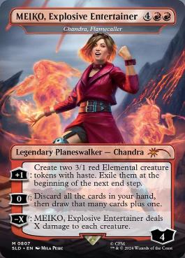 [807]【EN】【FOIL】■ボーダーレス■炎呼び、チャンドラ/Chandra, Flamecaller【SLD】[P][赤]