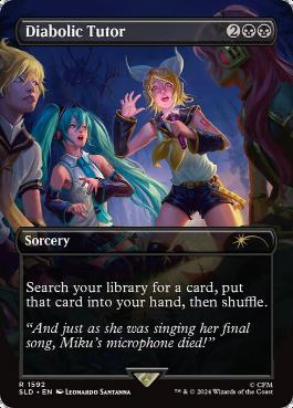 [1592]【EN】【FOIL】■ボーダーレス■魔性の教示者/Diabolic Tutor【SLD】[P][黒]