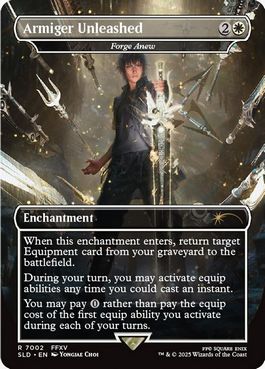 [7002]【EN】【FOIL】■ボーダーレス■再鍛造/Forge Anew【SLD】[P][白]