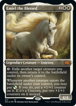 [417]【EN】【エッチングFOIL】祝福されたエミエル/Emiel the Blessed【2X2】[M][白]