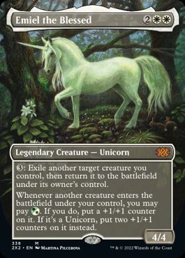 [338]【EN】【FOIL】■ボーダーレス■祝福されたエミエル/Emiel the Blessed【2X2】[M][白]