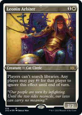 [418]【EN】【エッチングFOIL】レオニンの裁き人/Leonin Arbiter【2X2】[R][白]