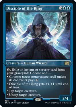 [428]【EN】【エッチングFOIL】輪の信奉者/Disciple of the Ring【2X2】[R][青]