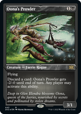 [443]【EN】【エッチングFOIL】ウーナのうろつく者/Oona's Prowler【2X2】[R][黒]