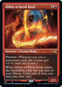 [446]【EN】【エッチングFOIL】ケラル砦の修道院長/Abbot of Keral Keep【2X2】[R][赤]