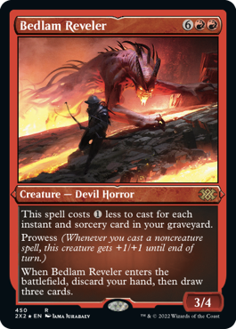 [450]【EN】【エッチングFOIL】騒乱の歓楽者/Bedlam Reveler【2X2】[R][赤]