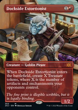 [360]【EN】【FOIL】■ボーダーレス■波止場の恐喝者/Dockside Extortionist【2X2】[M][赤]