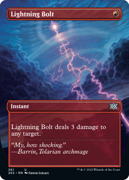 [361]【EN】【FOIL】■ボーダーレス■稲妻/Lightning Bolt【2X2】[U][赤]
