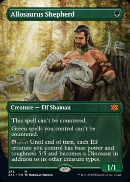 [365]【EN】【FOIL】■ボーダーレス■アロサウルス飼い/Allosaurus Shepherd【2X2】[M][緑]