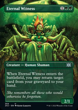 [368]【EN】【FOIL】■ボーダーレス■永遠の証人/Eternal Witness【2X2】[U][緑]