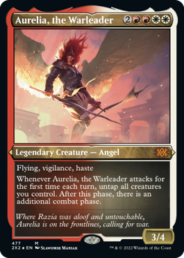 [477]【EN】【エッチングFOIL】戦導者オレリア/Aurelia, the Warleader【2X2】[M][多色]