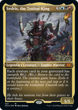[537]【EN】【エッチングFOIL】裏切り者の王、セドリス/Sedris, the Traitor King【2X2】[M][多色]
