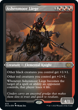[473]【EN】【エッチングFOIL】アッシェンムーアのしもべ/Ashenmoor Liege【2X2】[R][多色]