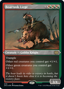 [479]【EN】【エッチングFOIL】猪牙のしもべ/Boartusk Liege【2X2】[R][多色]