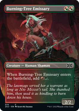 [374]【EN】【FOIL】■ボーダーレス■炎樹族の使者/Burning-Tree Emissary【2X2】[C][多色]