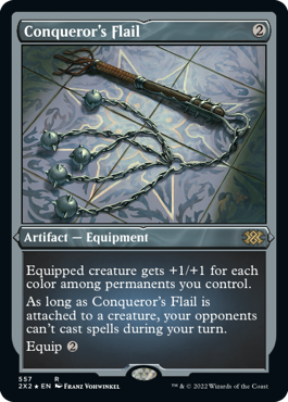 [557]【EN】【エッチングFOIL】征服者のフレイル/Conqueror's Flail【2X2】[R][茶]