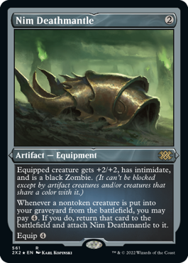 [561]【EN】【エッチングFOIL】屍賊の死のマント/Nim Deathmantle【2X2】[R][茶]