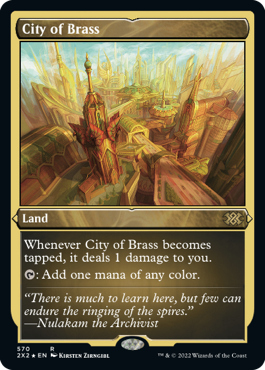 [570]【EN】【エッチングFOIL】真鍮の都/City of Brass【2X2】[R][土地]