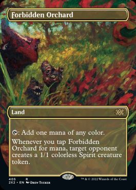 [405]【EN】【FOIL】■ボーダーレス■禁忌の果樹園/Forbidden Orchard【2X2】[R][土地]