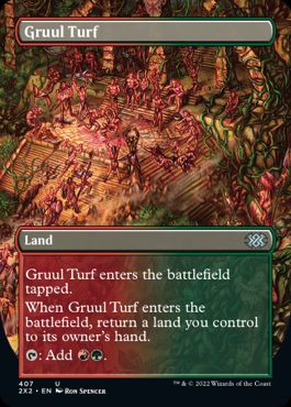 [407]【EN】【FOIL】■ボーダーレス■グルールの芝地/Gruul Turf【2X2】[U][土地]