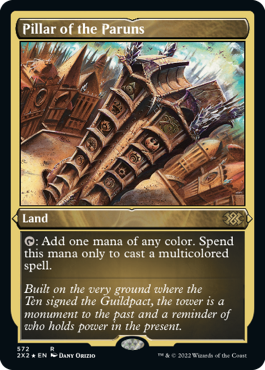 [572]【EN】【エッチングFOIL】パルンズの柱/Pillar of the Paruns【2X2】[R][土地]