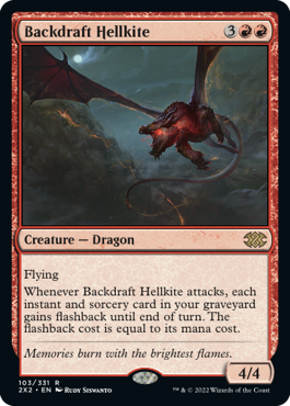 [103]【EN】逆噴射のヘルカイト/Backdraft Hellkite【2X2】[R][赤]
