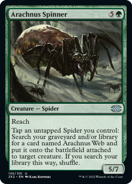 [135]【EN】アラクナスの紡ぎ手/Arachnus Spinner【2X2】[U][緑]