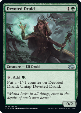 [143]【EN】献身のドルイド/Devoted Druid【2X2】[U][緑]