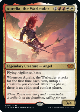 [179]【EN】戦導者オレリア/Aurelia, the Warleader【2X2】[M][多色]