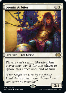 [016]【EN】【FOIL】レオニンの裁き人/Leonin Arbiter【2X2】[R][白]