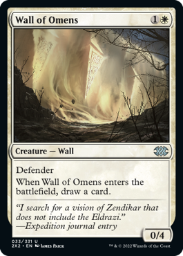 [033]【EN】【FOIL】前兆の壁/Wall of Omens【2X2】[U][白]