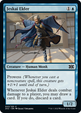 [053]【EN】【FOIL】ジェスカイの長老/Jeskai Elder【2X2】[C][青]