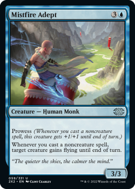 [059]【EN】【FOIL】霧炎の達人/Mistfire Adept【2X2】[U][青]