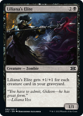 [082]【EN】【FOIL】リリアナの精鋭/Liliana's Elite【2X2】[C][黒]