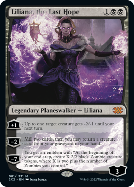 [081]【EN】【FOIL】最後の望み、リリアナ/Liliana, the Last Hope【2X2】[M][黒]