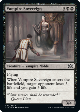 [097]【EN】【FOIL】吸血鬼の君主/Vampire Sovereign【2X2】[C][黒]