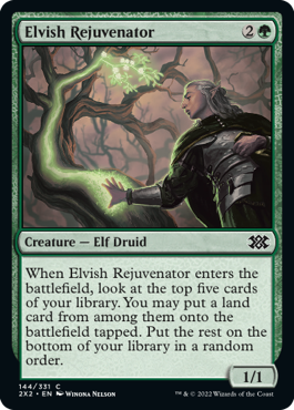 [144]【EN】【FOIL】エルフの再生者/Elvish Rejuvenator【2X2】[C][緑]