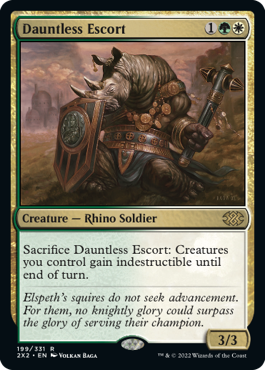[199]【EN】【FOIL】不屈の随員/Dauntless Escort【2X2】[R][多色]