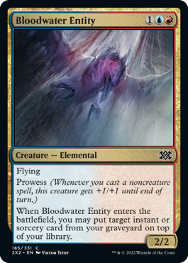 [185]【EN】【FOIL】血水の化身/Bloodwater Entity【2X2】[C][多色]