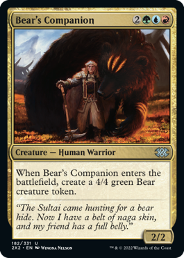 [182]【EN】【FOIL】熊の仲間/Bear's Companion【2X2】[U][多色]
