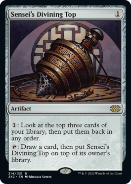 [314]【EN】【FOIL】師範の占い独楽/Sensei's Divining Top【2X2】[R][茶]
